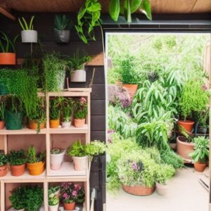Shed filled with plants