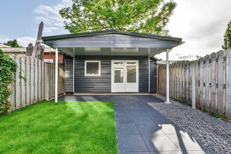 large backyard sheds