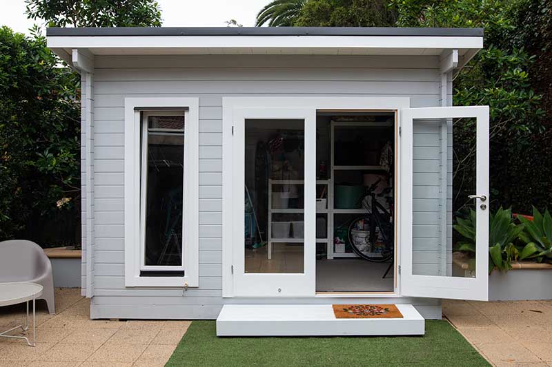 purchase storage shed for downsizing belongings