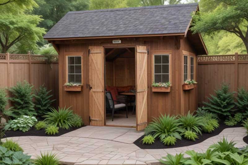 transform backyard shed in massachusetts