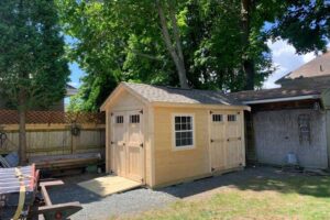 expand your horizons with a backyard shed, complete with all the features you require - garage door entry, ramp for recreational vehicles, bikes, motorcycles, or lawnmowers